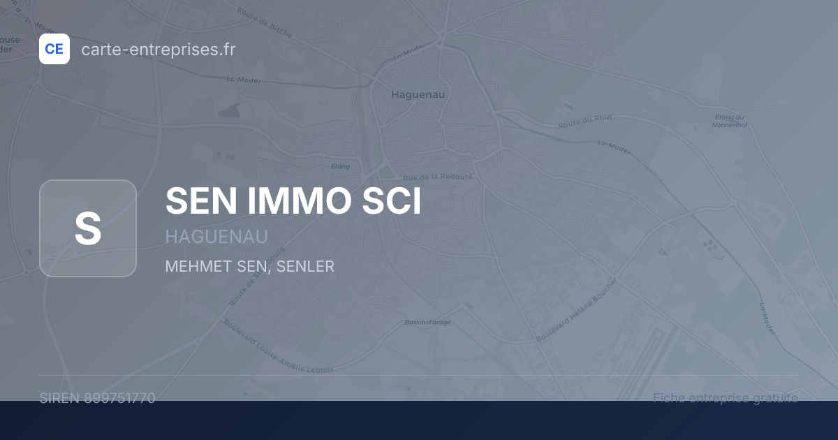 SEN IMMO SCI — 899751770 — fiche entreprise