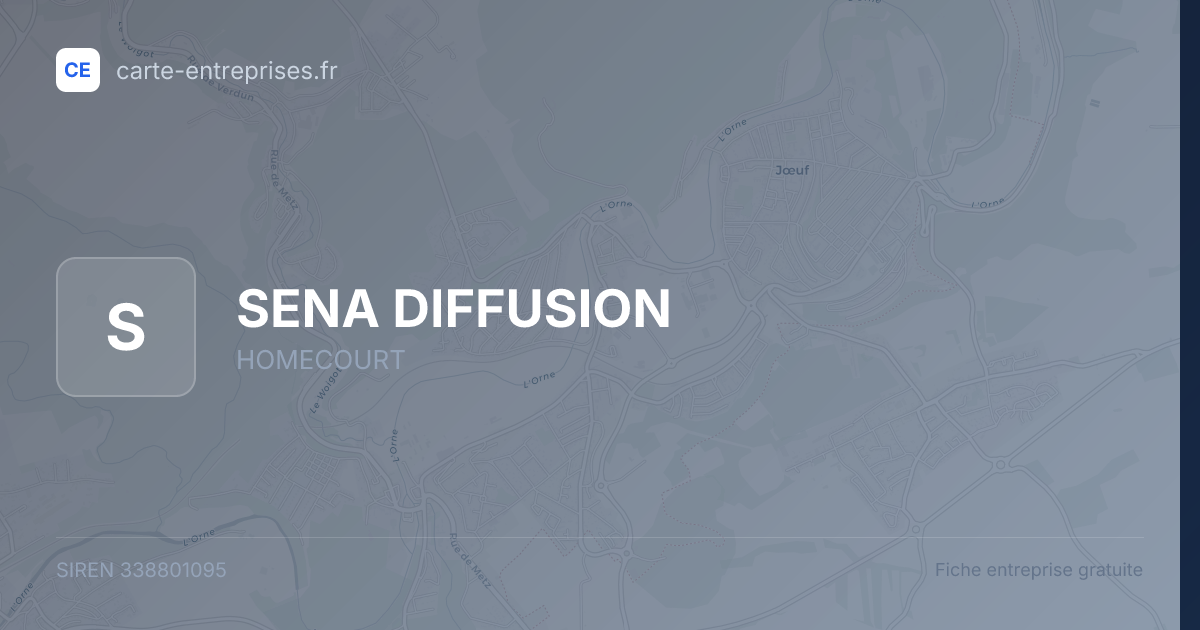 SENA DIFFUSION — 338801095 — fiche entreprise
