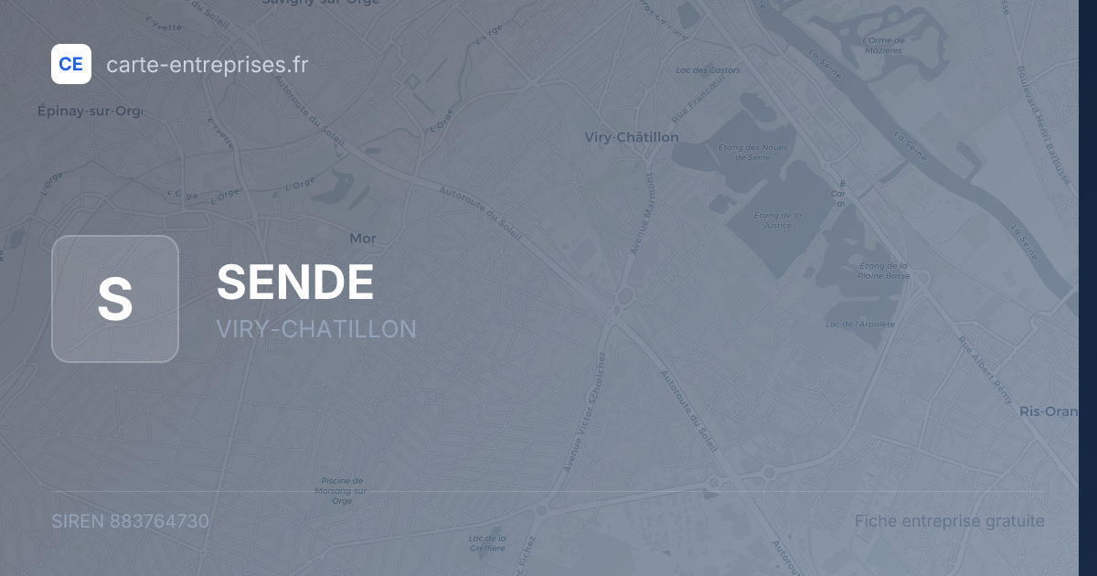 SENDE — 883764730 — fiche entreprise