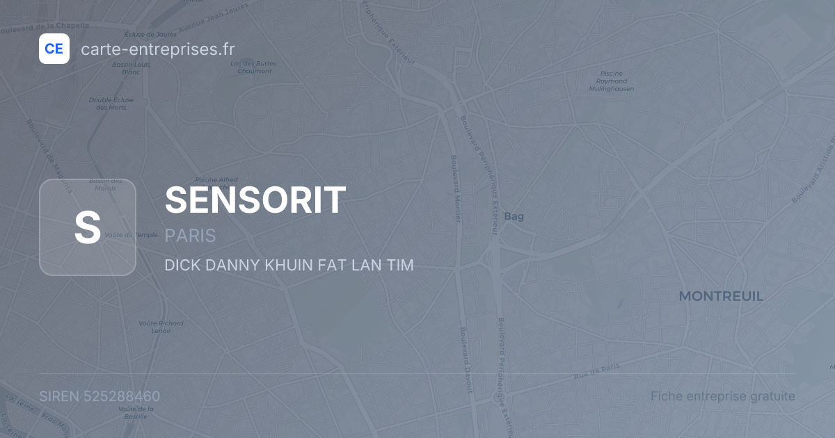 SENSORIT — 525288460 — fiche entreprise