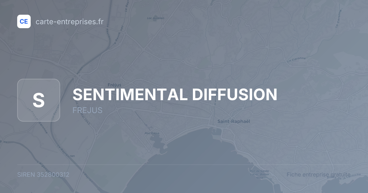 SENTIMENTAL DIFFUSION — 352800312 — fiche entreprise