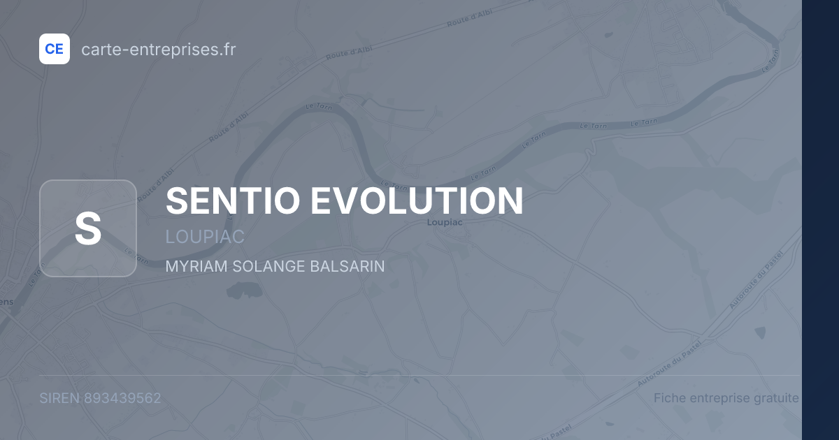 SENTIO EVOLUTION — 893439562 — fiche entreprise