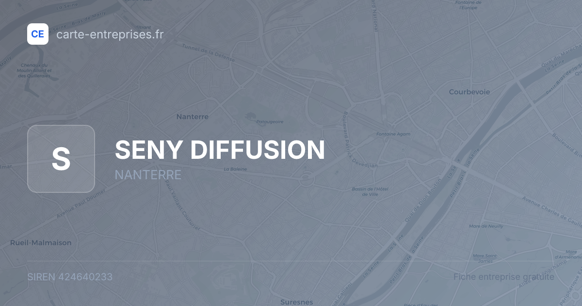 SENY DIFFUSION — 424640233 — fiche entreprise