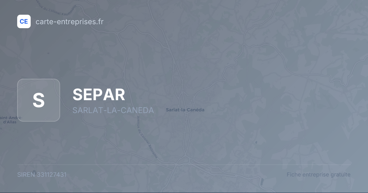 SEPAR — 331127431 — fiche entreprise