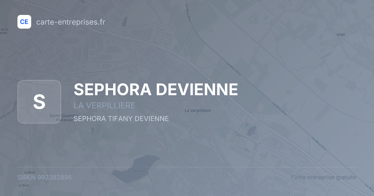 SEPHORA DEVIENNE — 992382895 — fiche entreprise
