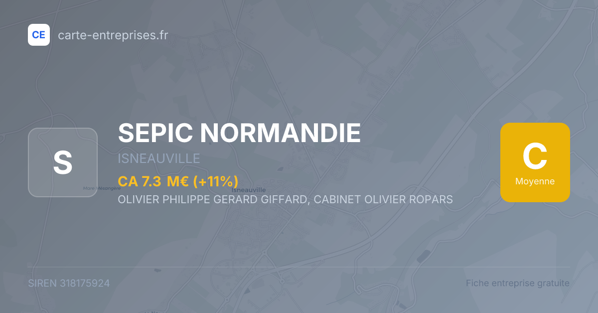 SEPIC NORMANDIE — 318175924 — fiche entreprise