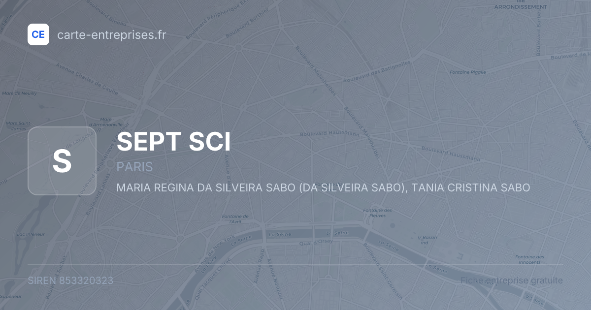 SEPT SCI — 853320323 — fiche entreprise