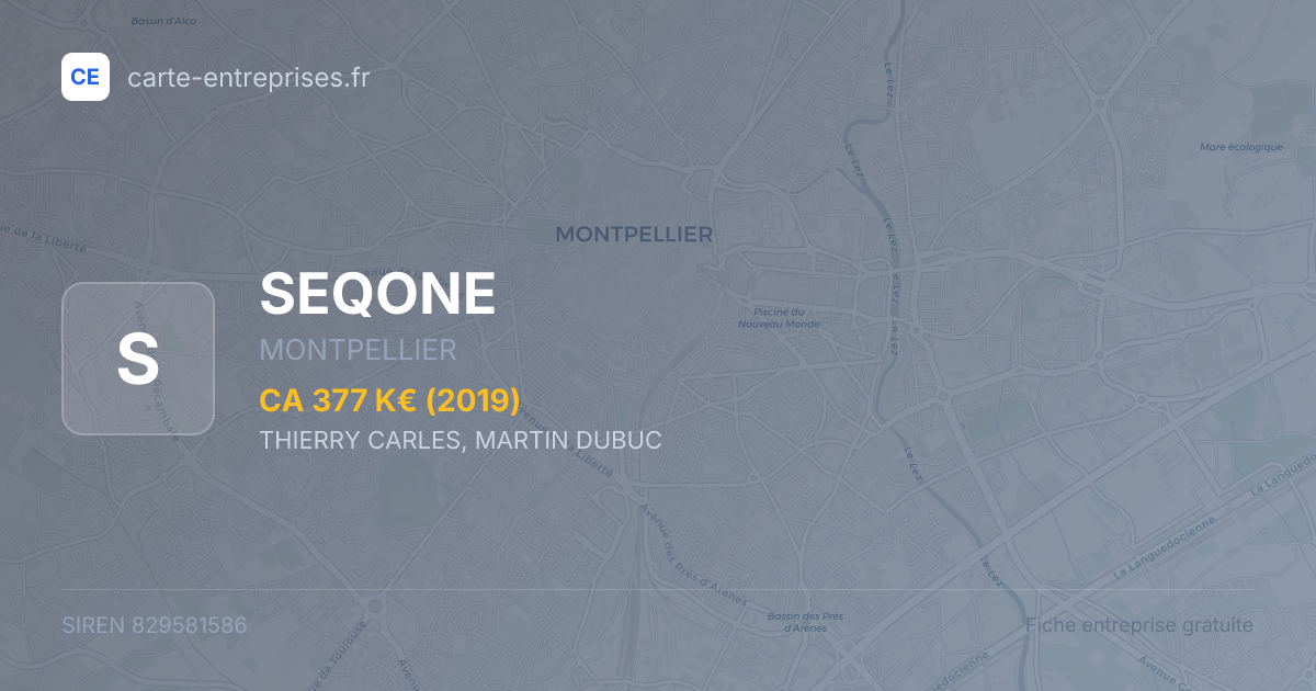SEQONE — 829581586 — fiche entreprise