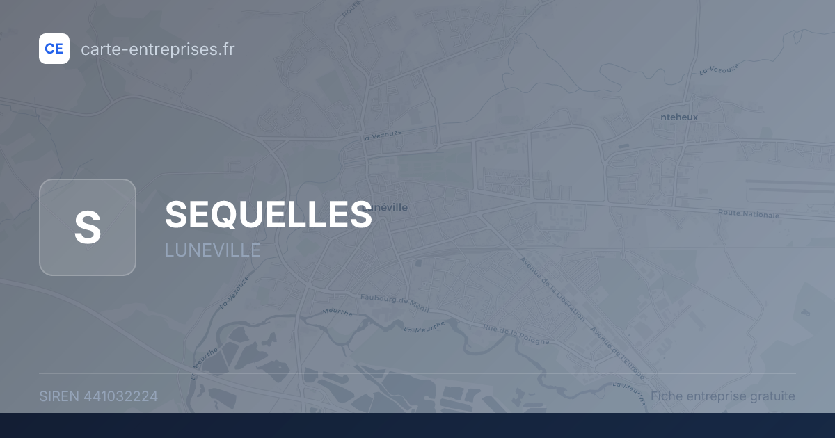 SEQUELLES — 441032224 — fiche entreprise