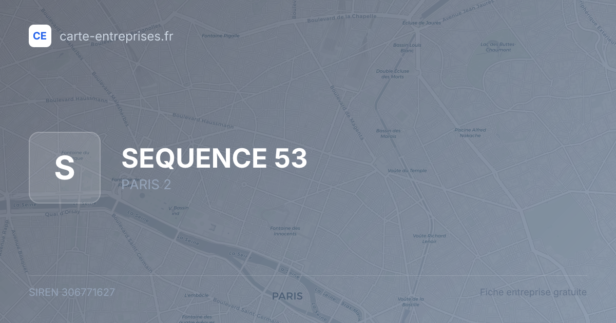 SEQUENCE 53 — 306771627 — fiche entreprise