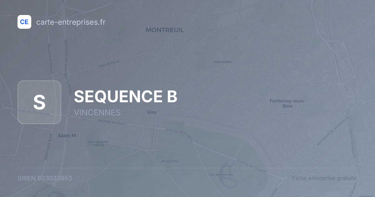 SEQUENCE B — 503033953 — fiche entreprise