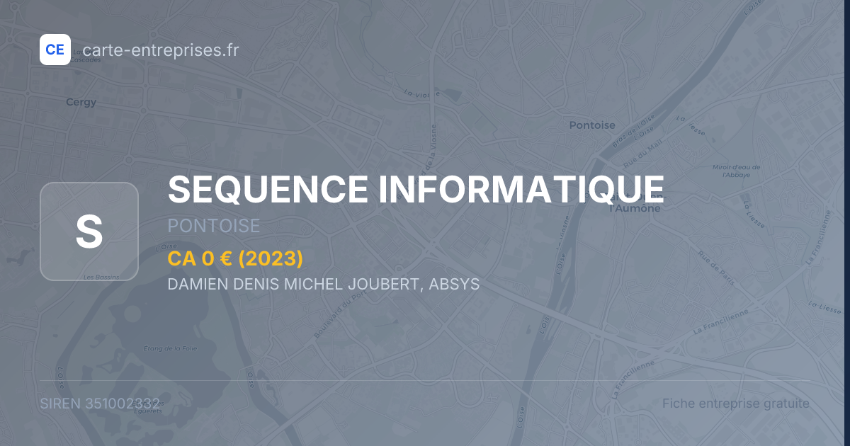 SEQUENCE INFORMATIQUE — 351002332 — fiche entreprise