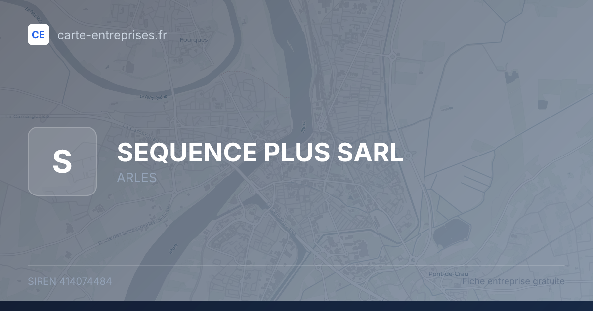 SEQUENCE PLUS SARL — 414074484 — fiche entreprise
