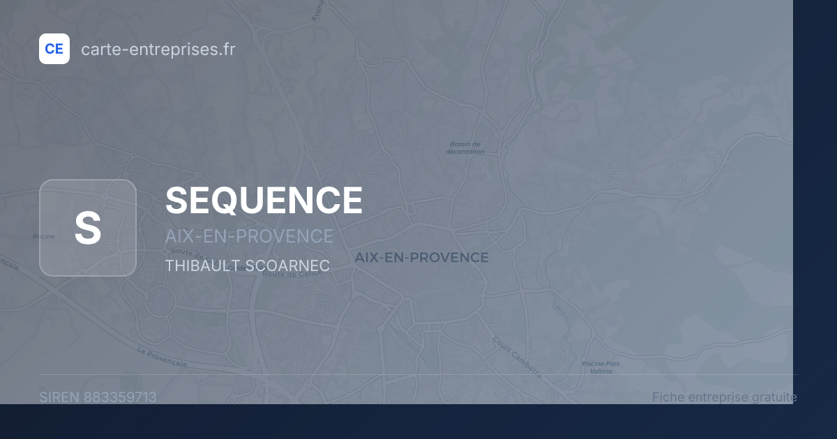 SEQUENCE — 883359713 — fiche entreprise