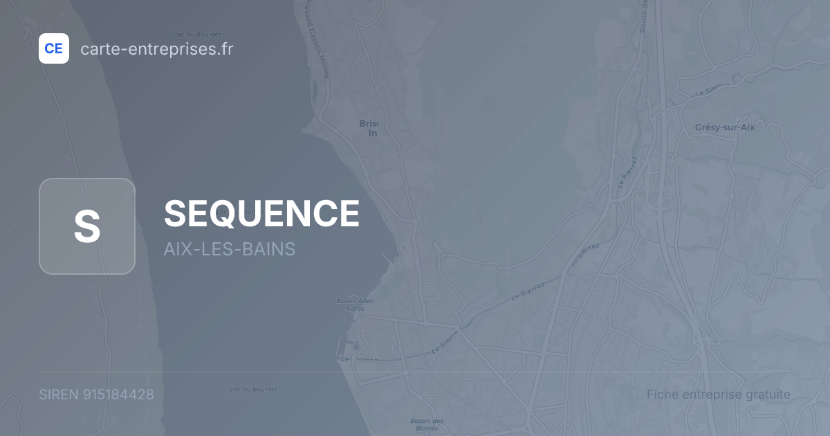 SEQUENCE — 915184428 — fiche entreprise