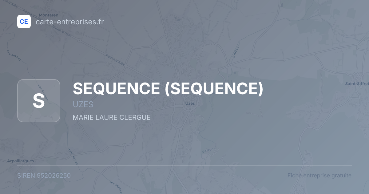 SEQUENCE — 952026250 — fiche entreprise