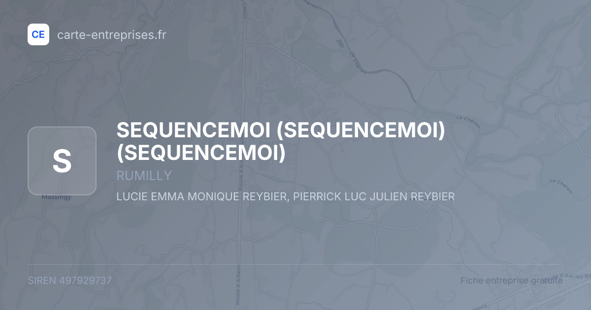 SEQUENCEMOI (SEQUENCEMOI) (SEQUENCEMOI) — 497929737 — fiche entreprise