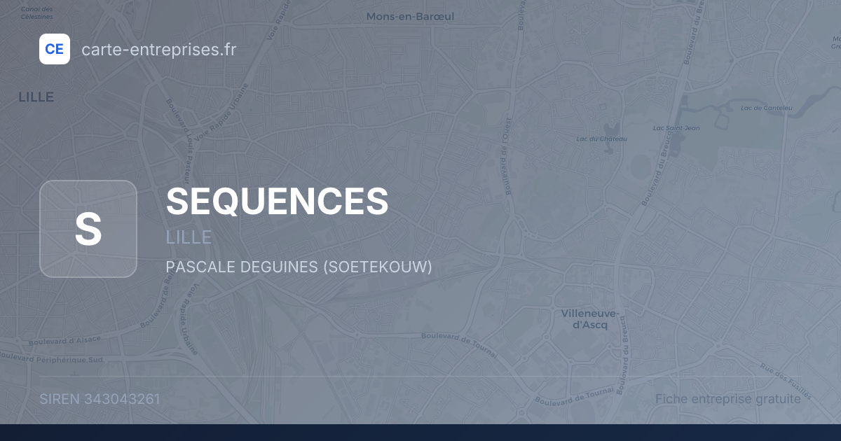 SEQUENCES — 343043261 — fiche entreprise