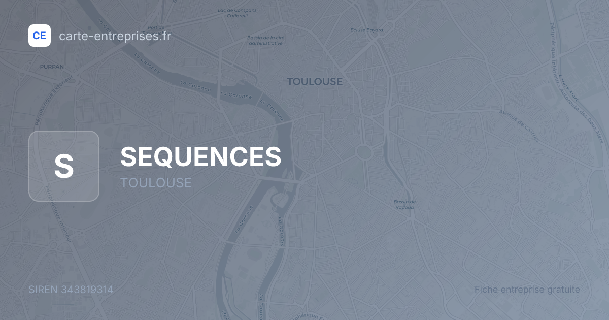 SEQUENCES — 343819314 — fiche entreprise