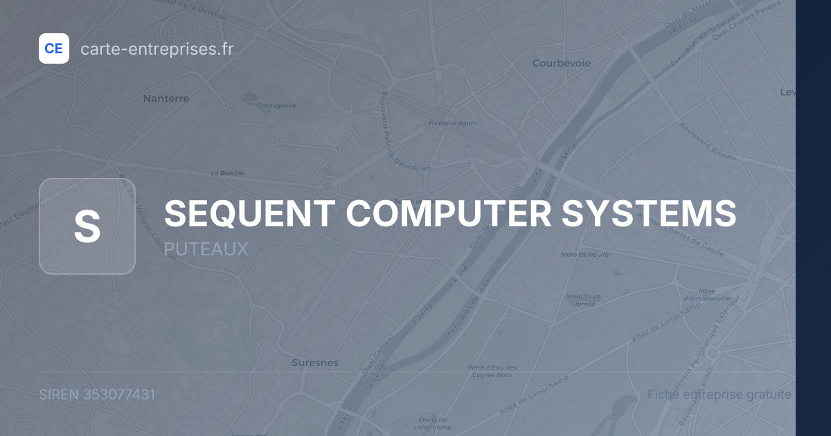 SEQUENT COMPUTER SYSTEMS — 353077431 — fiche entreprise