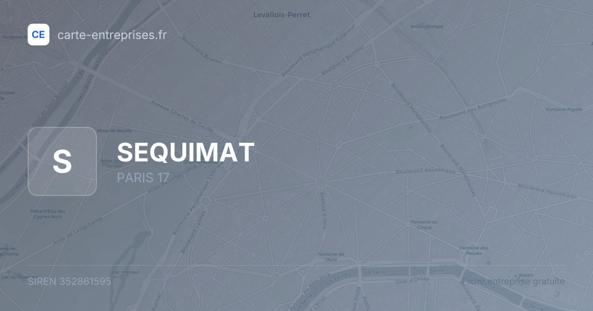 SEQUIMAT — 352861595 — fiche entreprise
