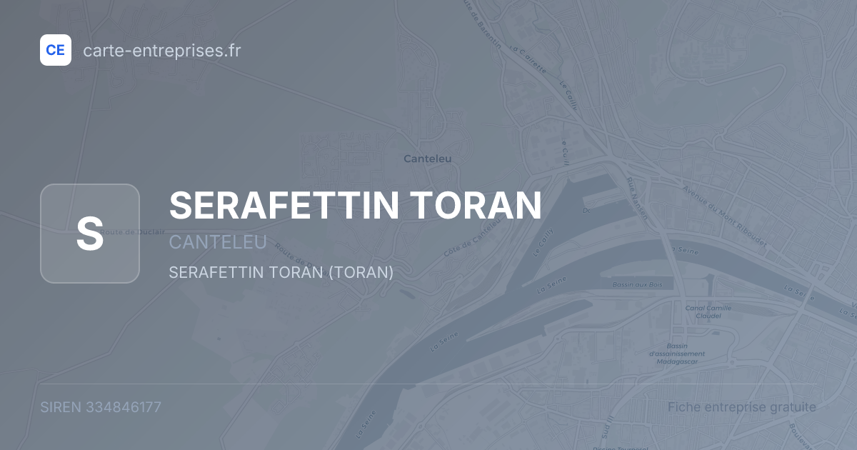 SERAFETTIN TORAN — 334846177 — fiche entreprise
