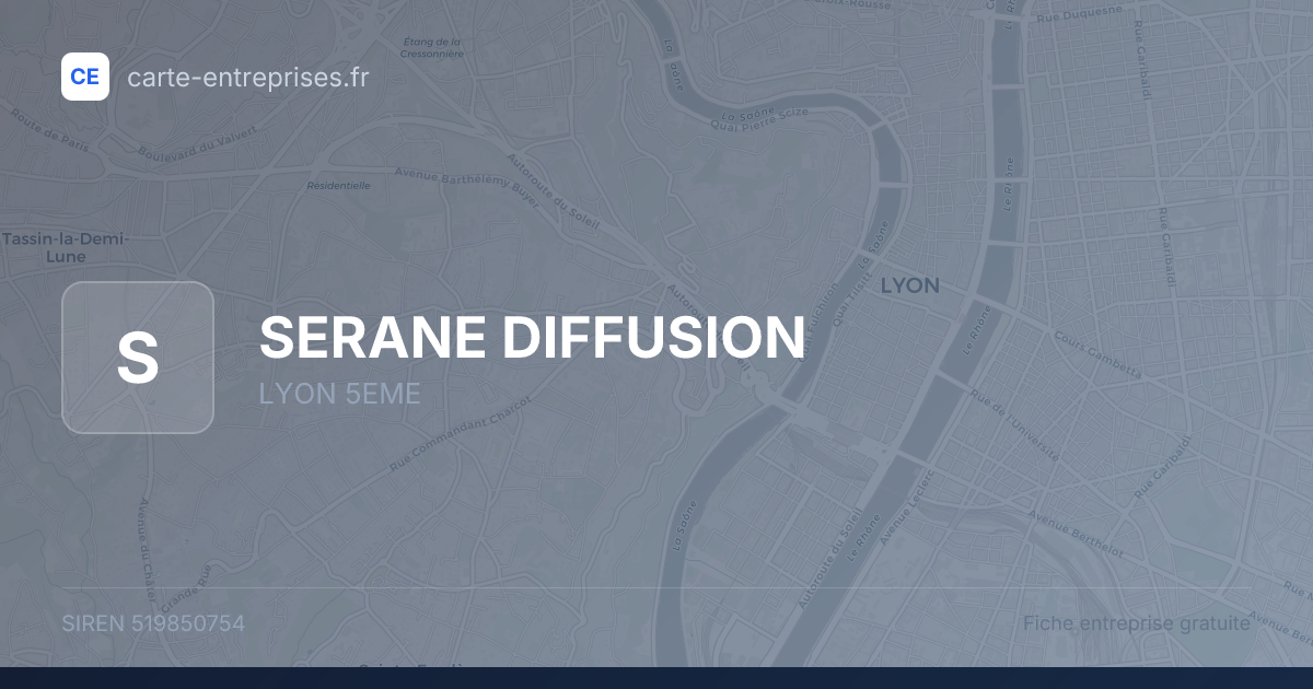SERANE DIFFUSION — 519850754 — fiche entreprise
