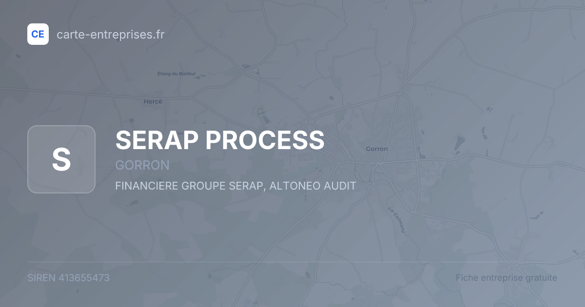 SERAP PROCESS — 413655473 — fiche entreprise