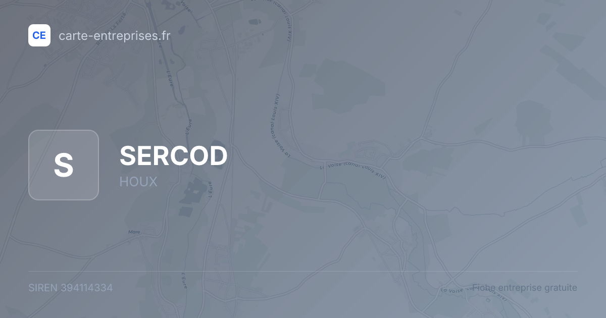 SERCOD — 394114334 — fiche entreprise