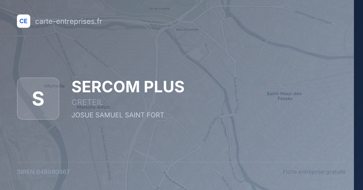 SERCOM PLUS — 848980967 — fiche entreprise
