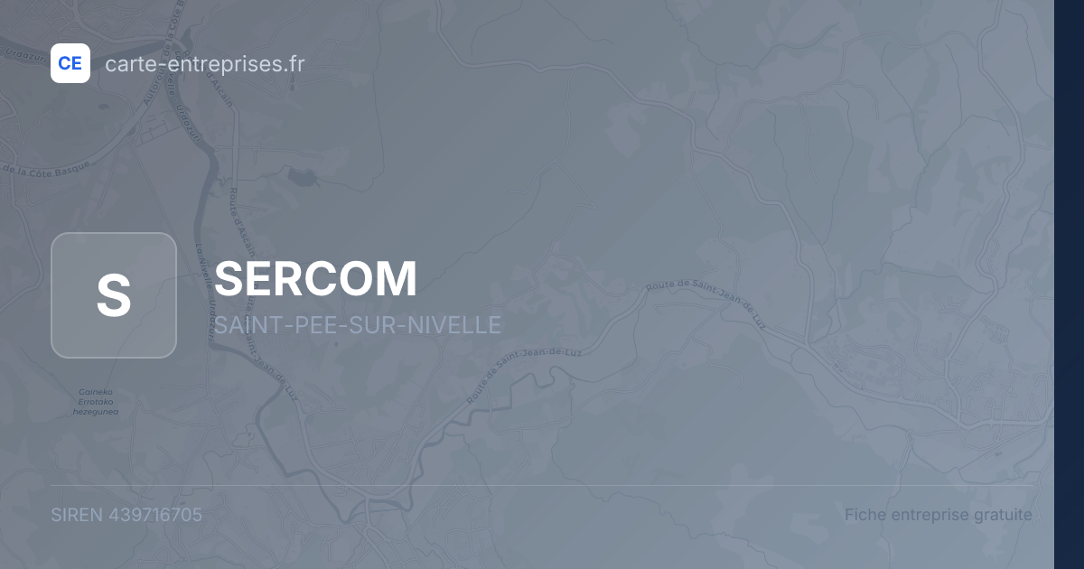 SERCOM — 439716705 — fiche entreprise