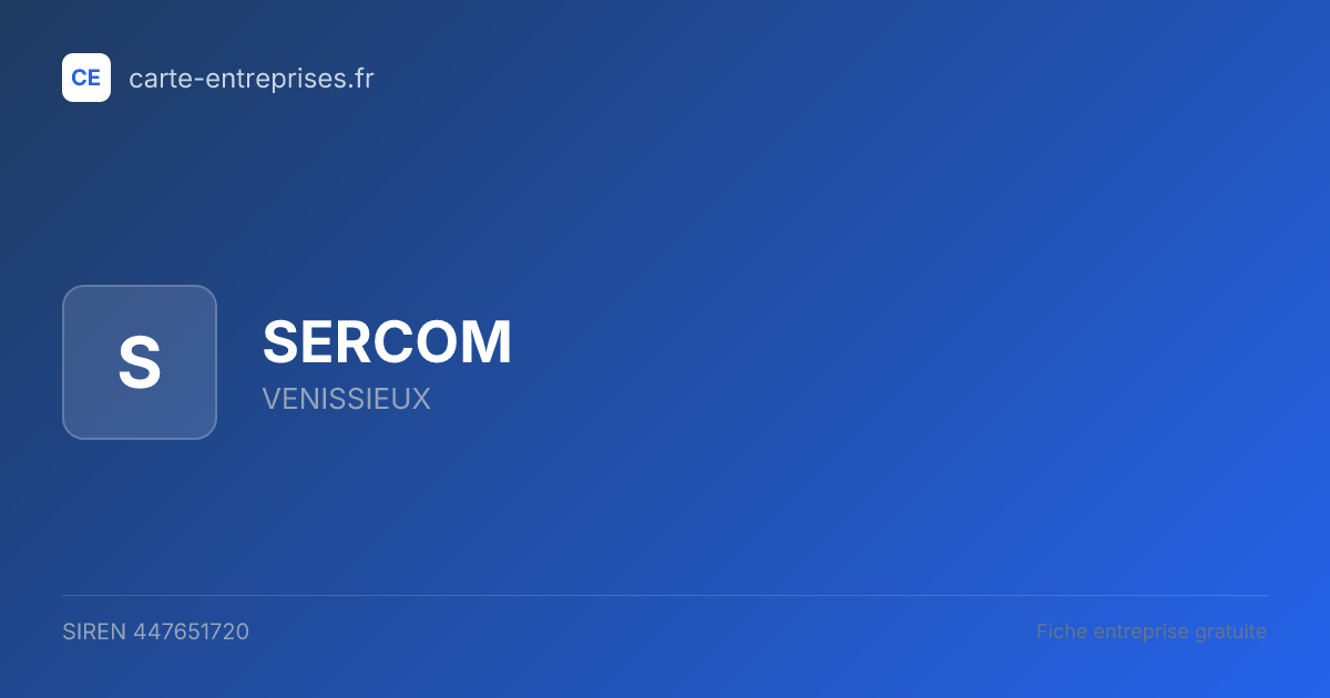 SERCOM — 447651720 — fiche entreprise
