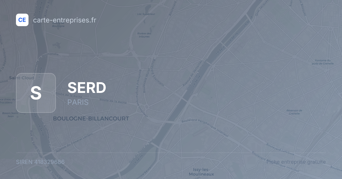 SERD — 418329686 — fiche entreprise