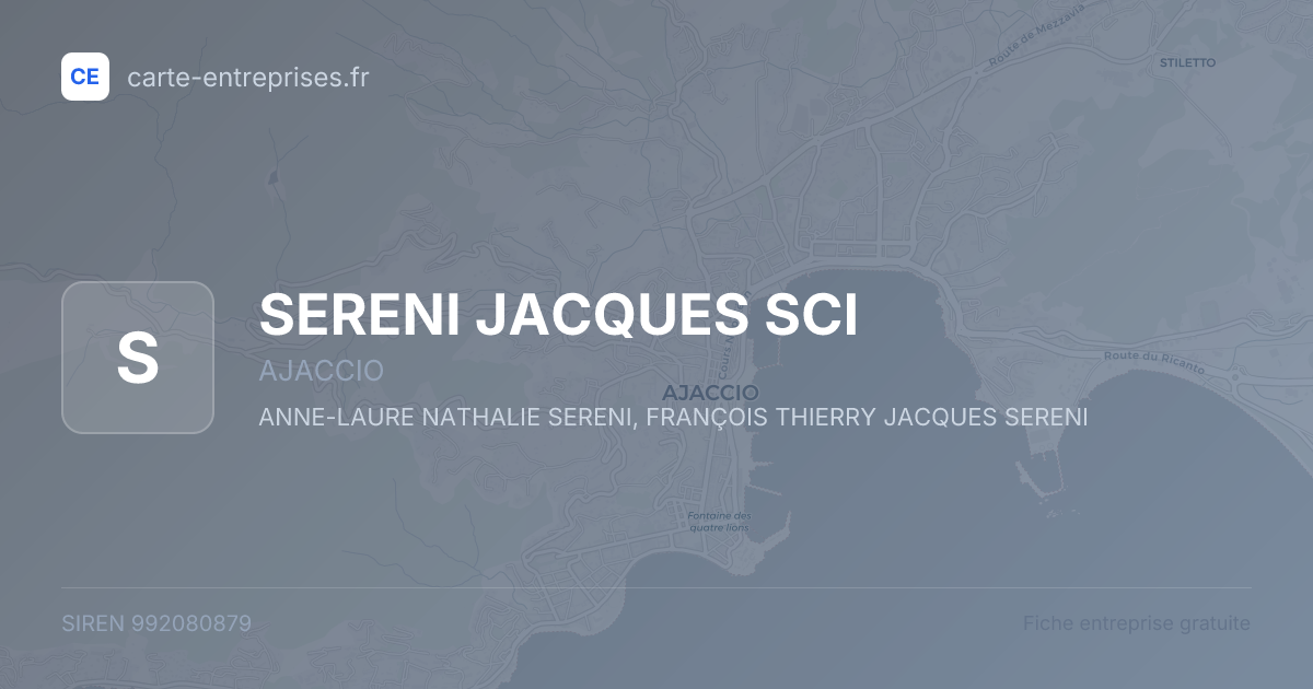 SERENI JACQUES SCI — 992080879 — fiche entreprise