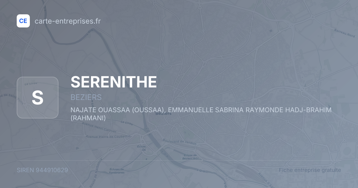 SERENITHE — 944910629 — fiche entreprise