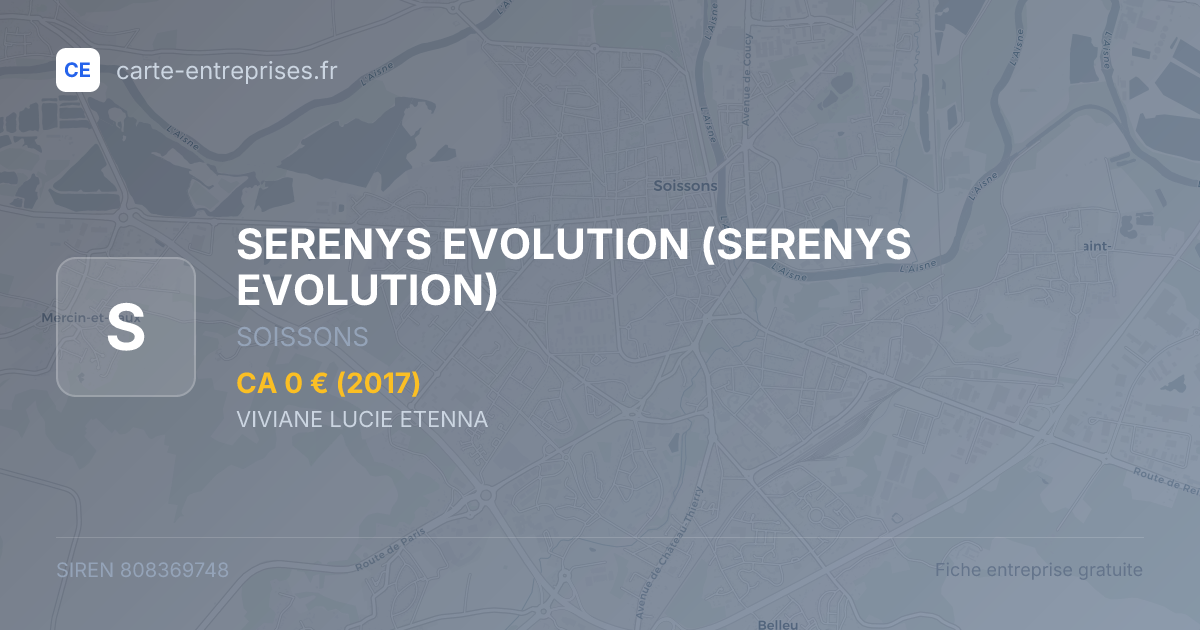 SERENYS EVOLUTION — 808369748 — fiche entreprise