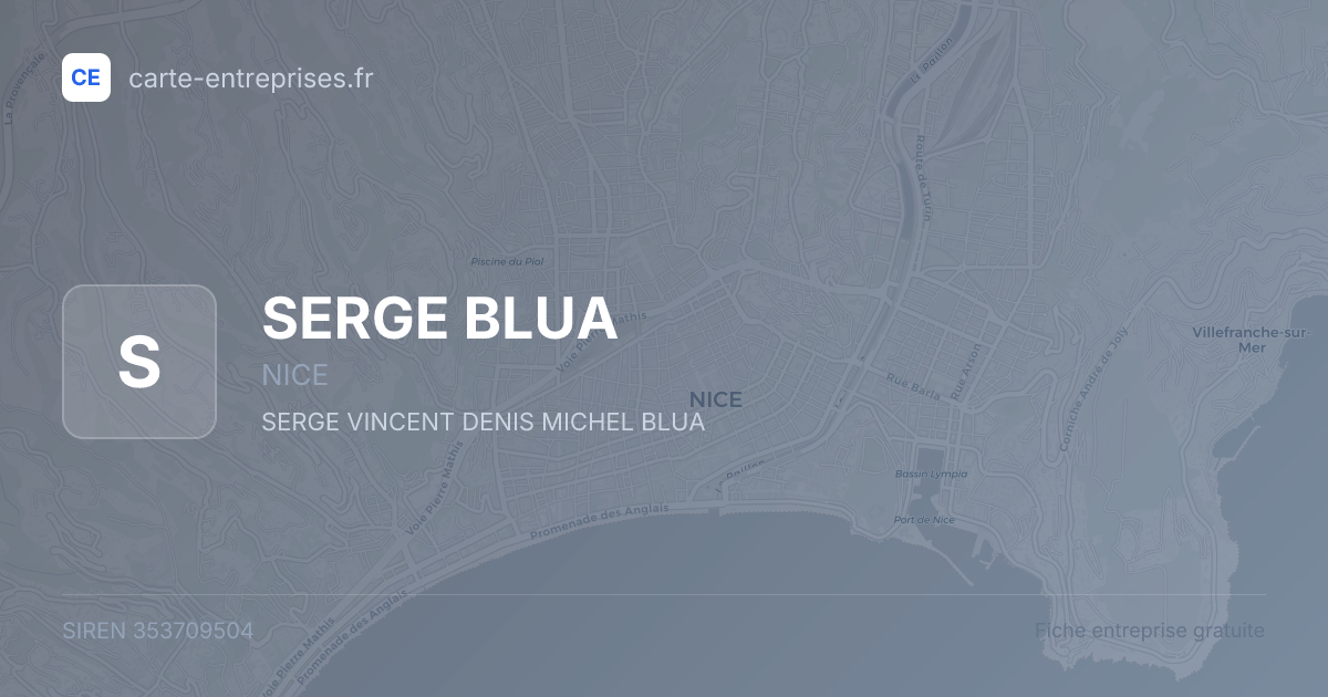 SERGE BLUA — 353709504 — fiche entreprise