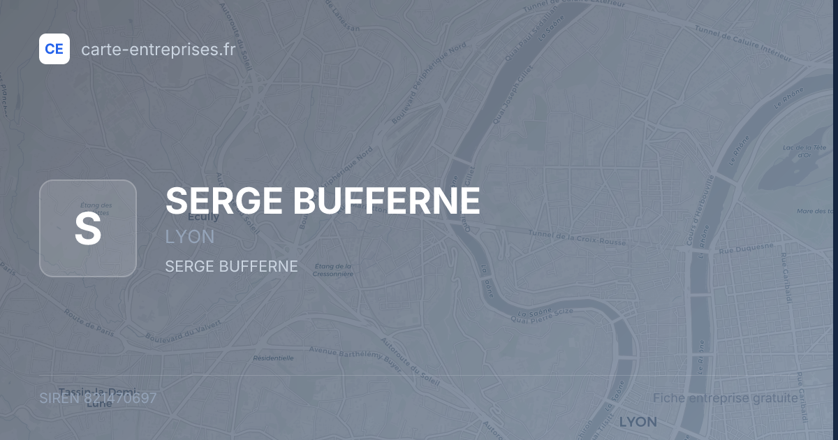 SERGE BUFFERNE — 821470697 — fiche entreprise