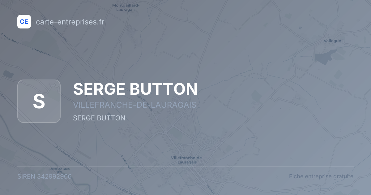 SERGE BUTTON — 342992906 — fiche entreprise