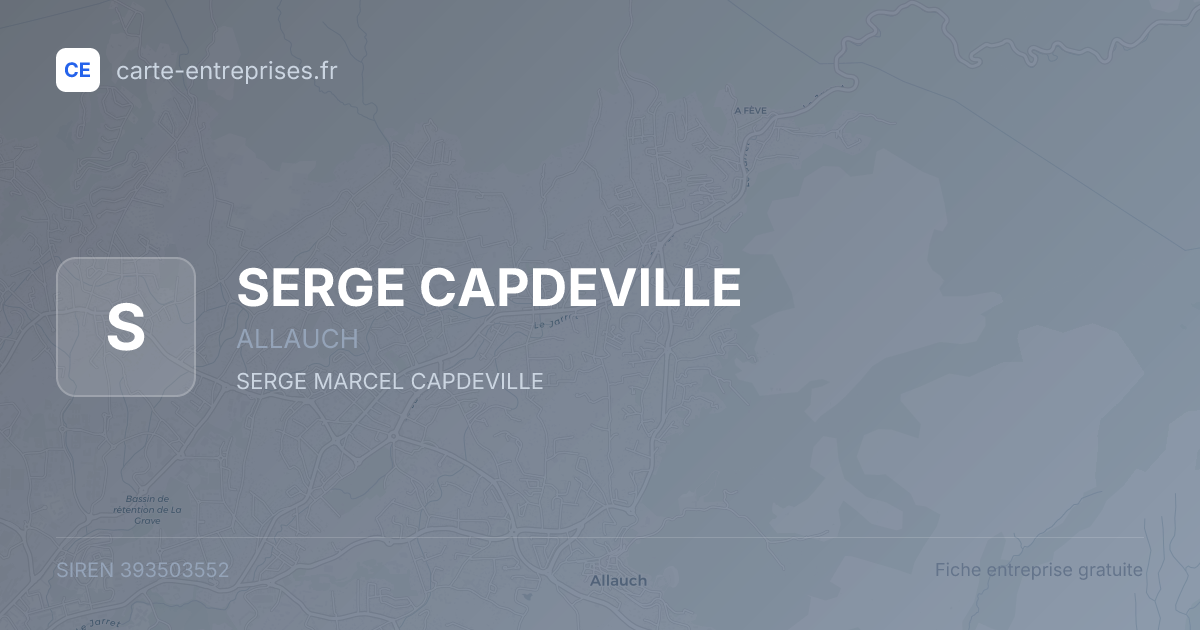 SERGE CAPDEVILLE — 393503552 — fiche entreprise