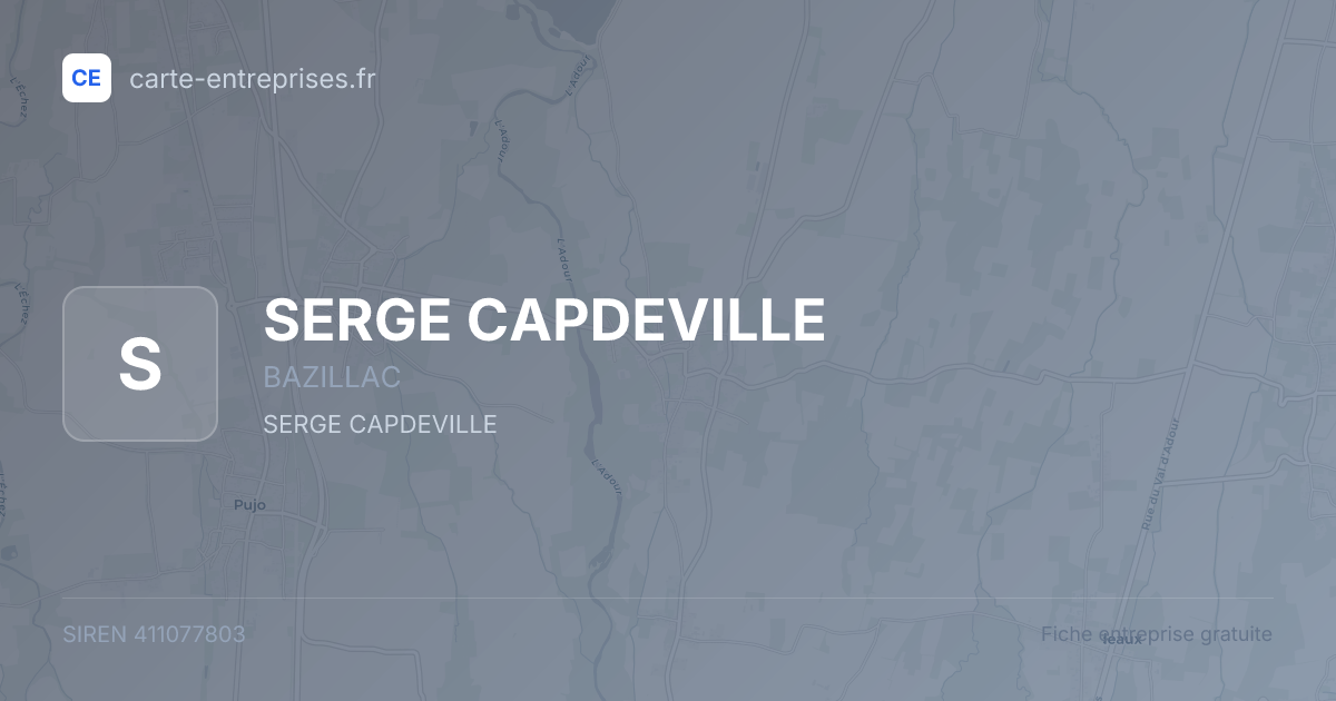 SERGE CAPDEVILLE — 411077803 — fiche entreprise