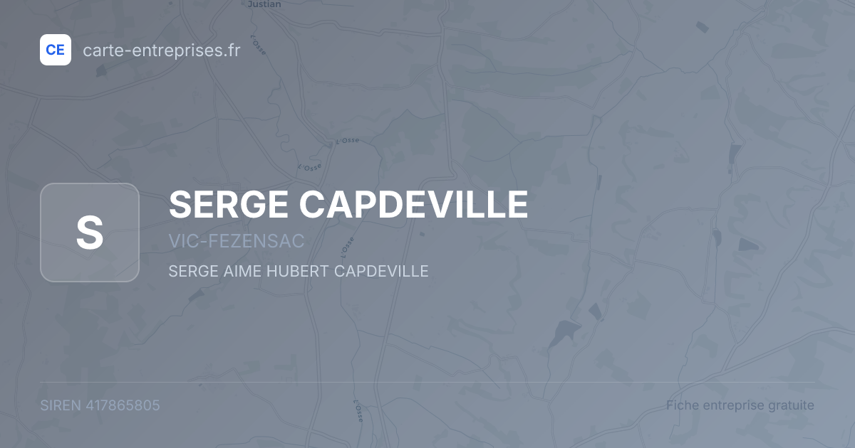 SERGE CAPDEVILLE — 417865805 — fiche entreprise