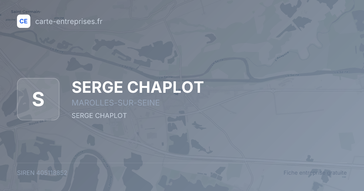 SERGE CHAPLOT — 405118852 — fiche entreprise