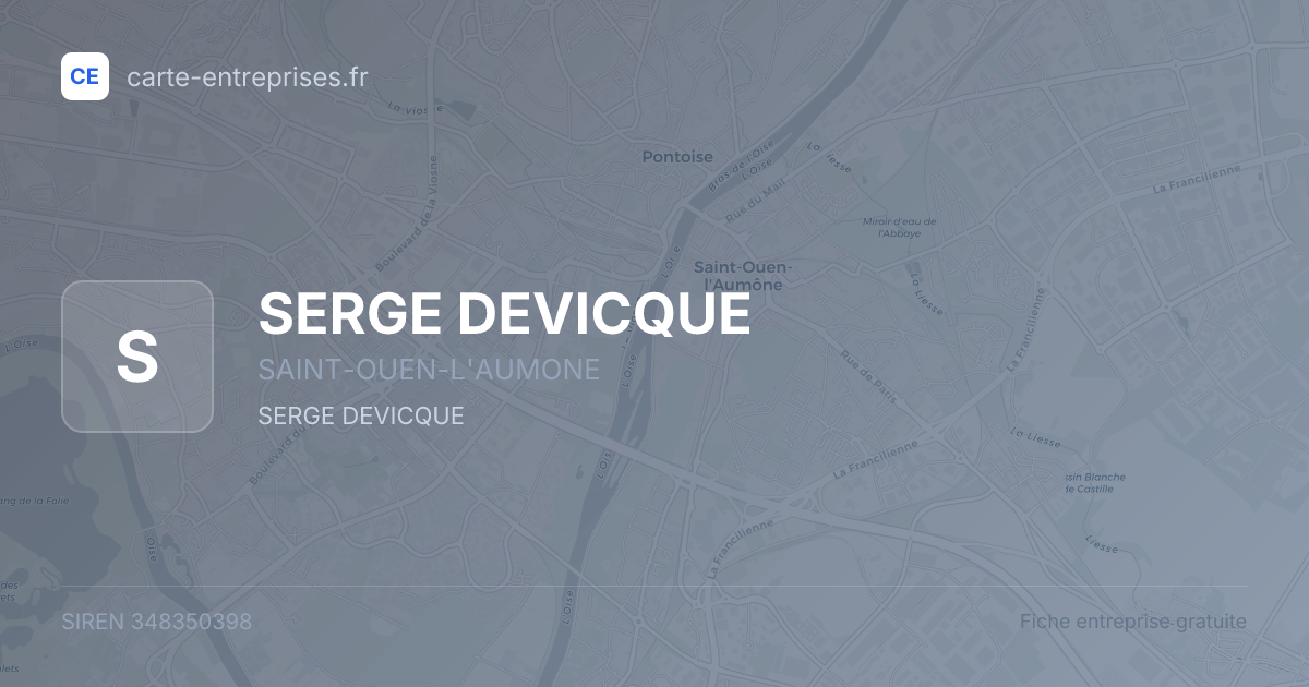 SERGE DEVICQUE — 348350398 — fiche entreprise