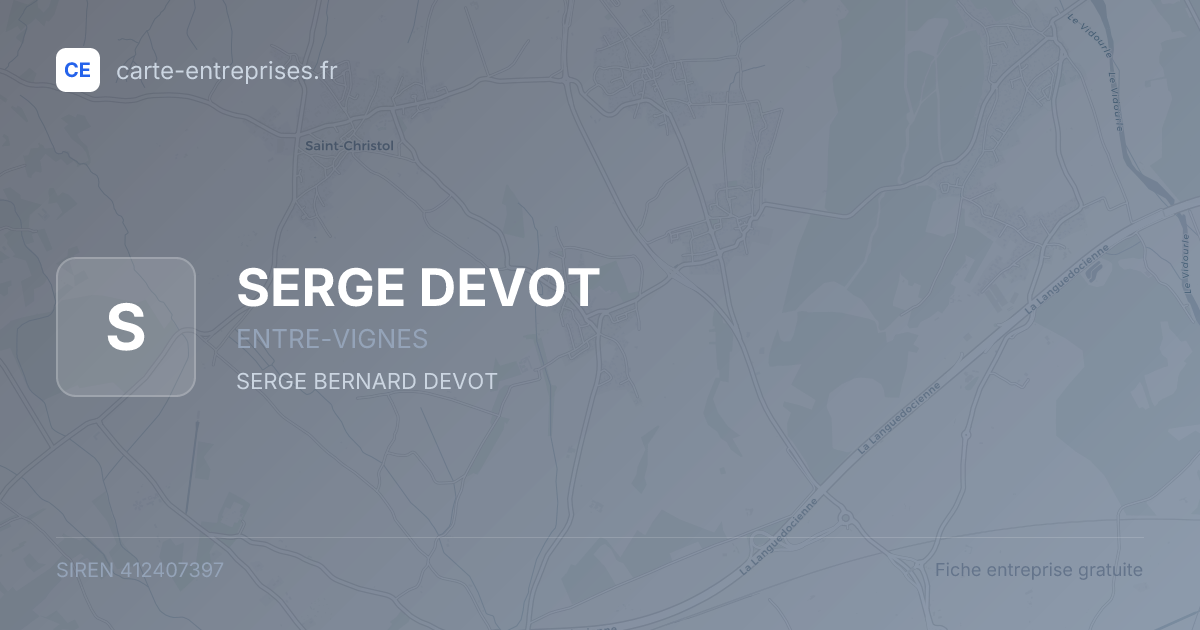 SERGE DEVOT — 412407397 — fiche entreprise