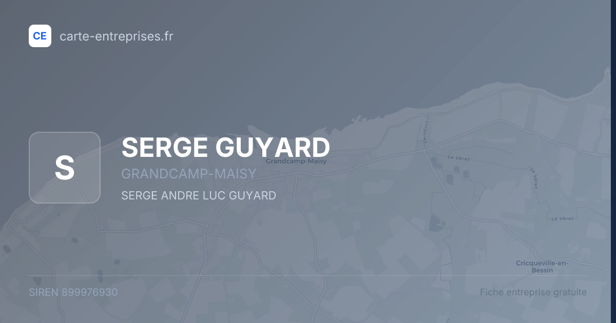 SERGE GUYARD — 899976930 — fiche entreprise