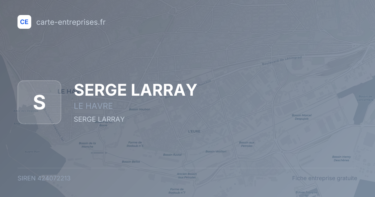 SERGE LARRAY — 424072213 — fiche entreprise