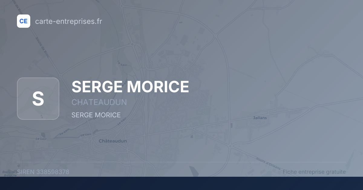 SERGE MORICE — 338598378 — fiche entreprise