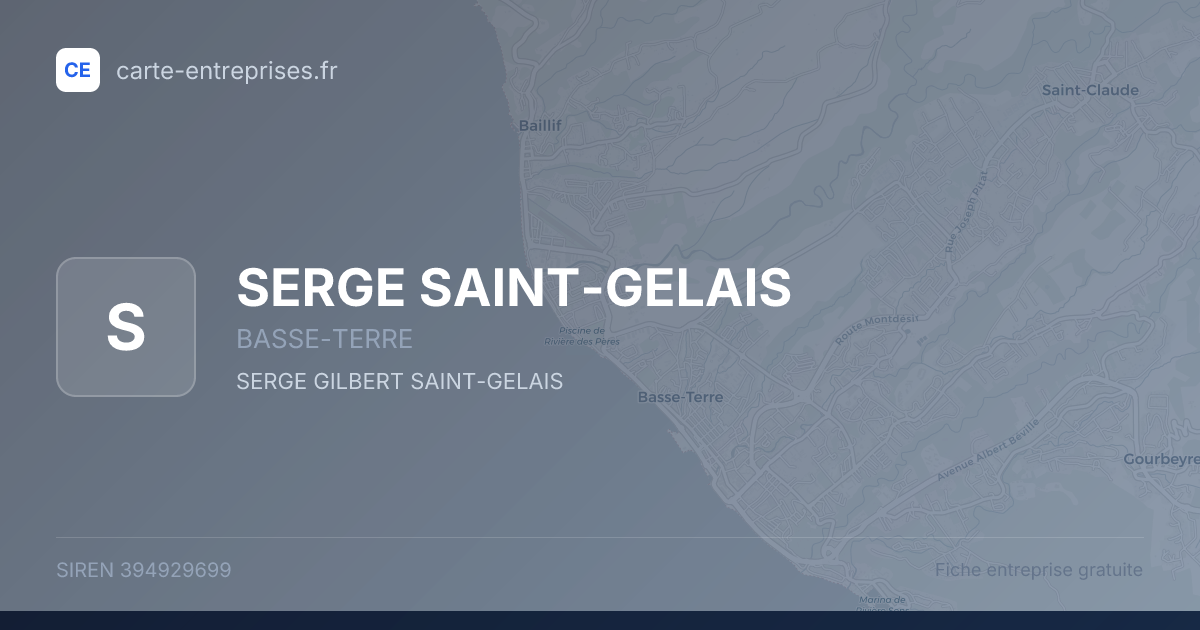 SERGE SAINT-GELAIS — 394929699 — fiche entreprise