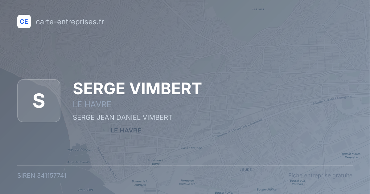 SERGE VIMBERT — 341157741 — fiche entreprise